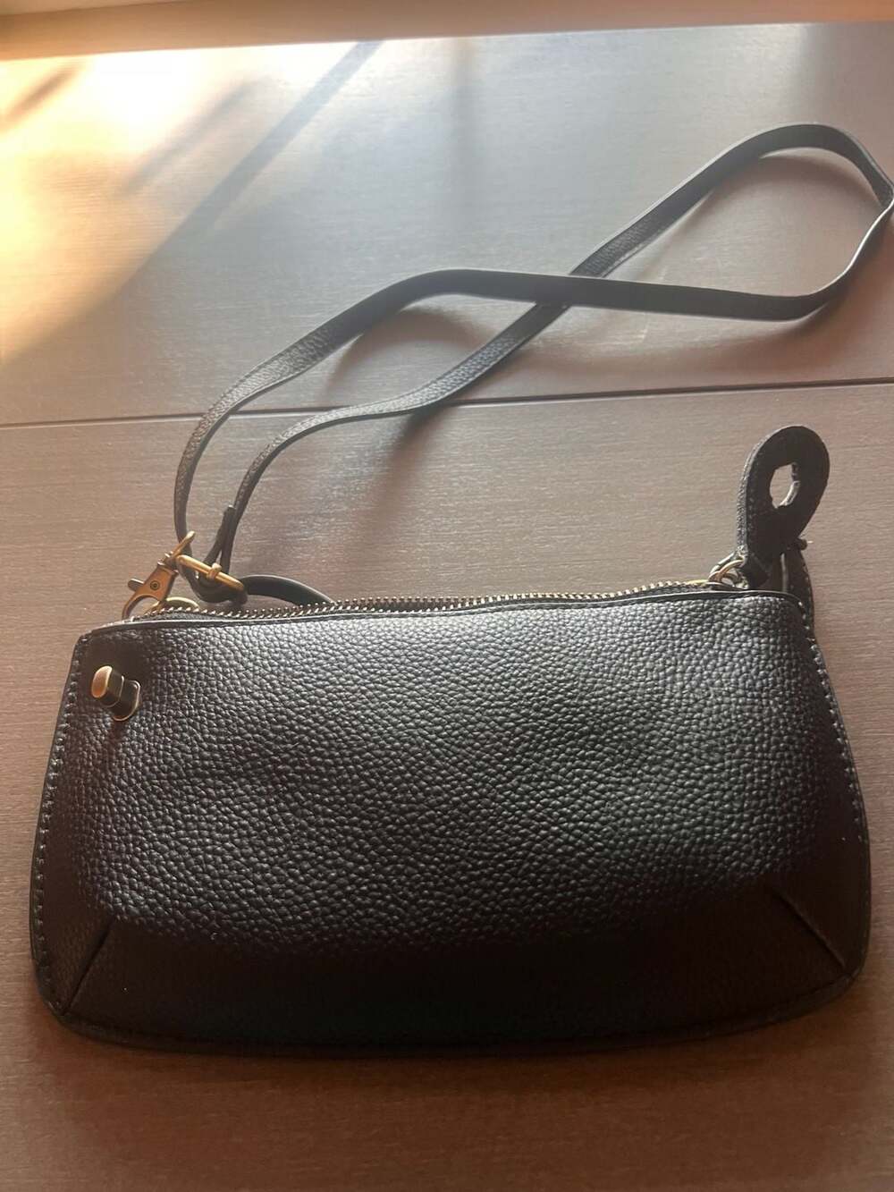 Joy Susan Black Mini Crossbody Wristlet Clutch L8000